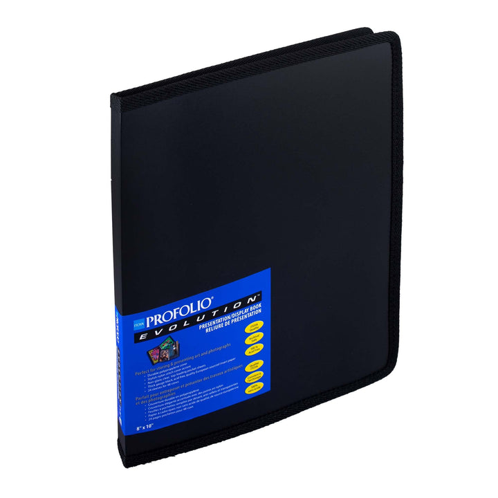 Itoya ProFolio Evolution schwarzes Fotoalbum mit 48 Seiten – Fotoalbum Kunst Portfolio Ordner für Ku