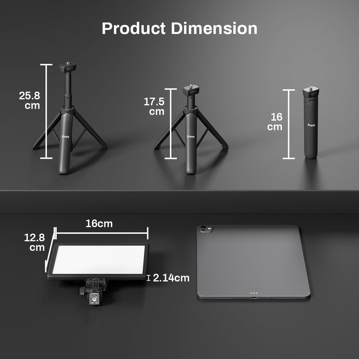RALENO LED Kamera Video Licht, Eingebauter Wiederaufladbare Batterien 3200K-5600K Dimmbarer Zweifarb