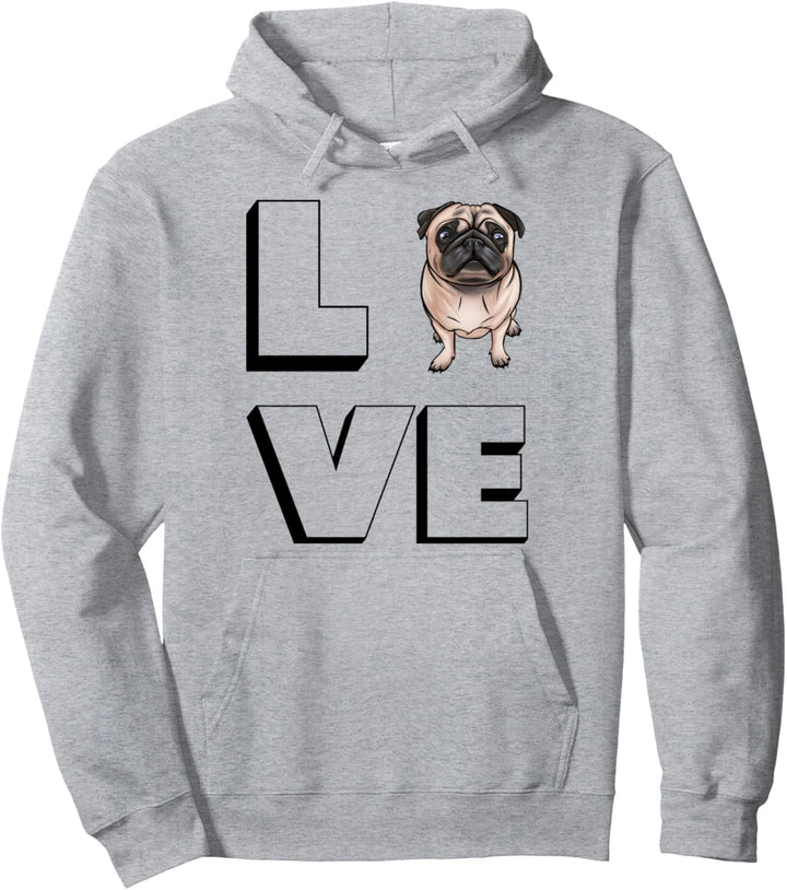 Mops Mama I Love My Pug Love Pullover Hoodie