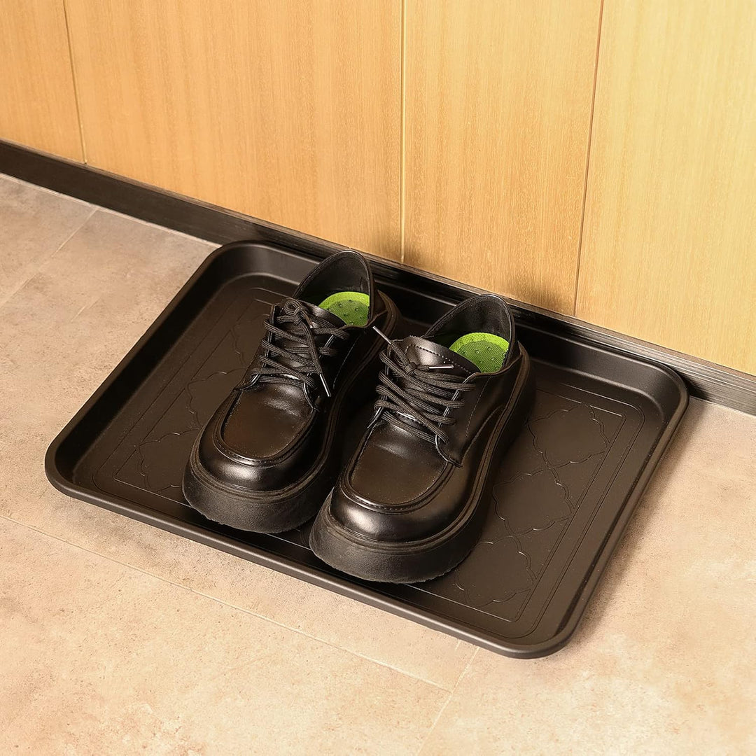 3 Stück Schuhabtropfschalen, 42 x 32 cm Bodenschoner, grosse Schuhmattenablagen, Schuhablage aus Kun