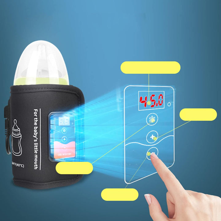 Tragbarer Milchflaschenwärmer, USB-Flaschenwärmer, Konstanter Temperaturbewahrer, Thermo-Flaschenbeu