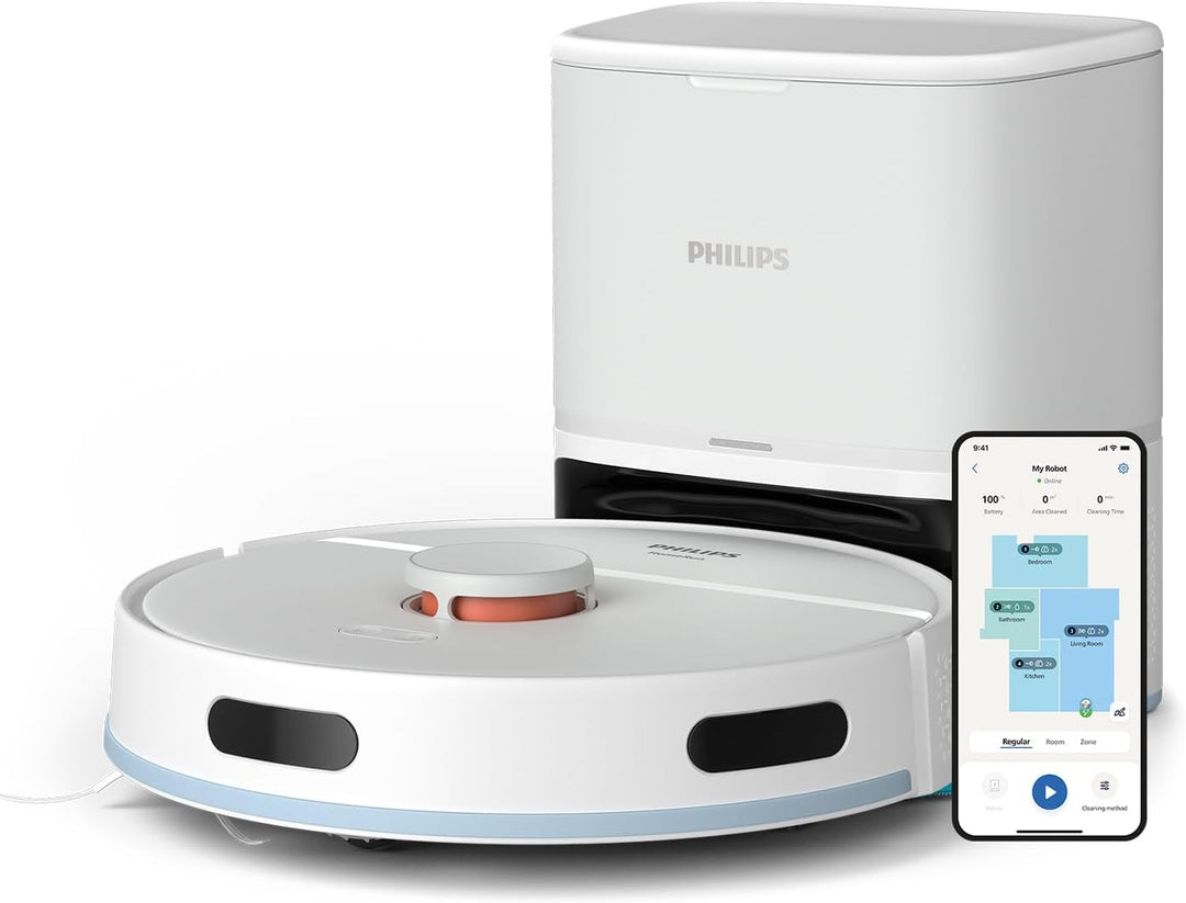 Philips Homerun Serie 2000: 2-in-1 Saug- und Wischroboter, 130 Minuten Laufzeit, Lasernavigation, Te