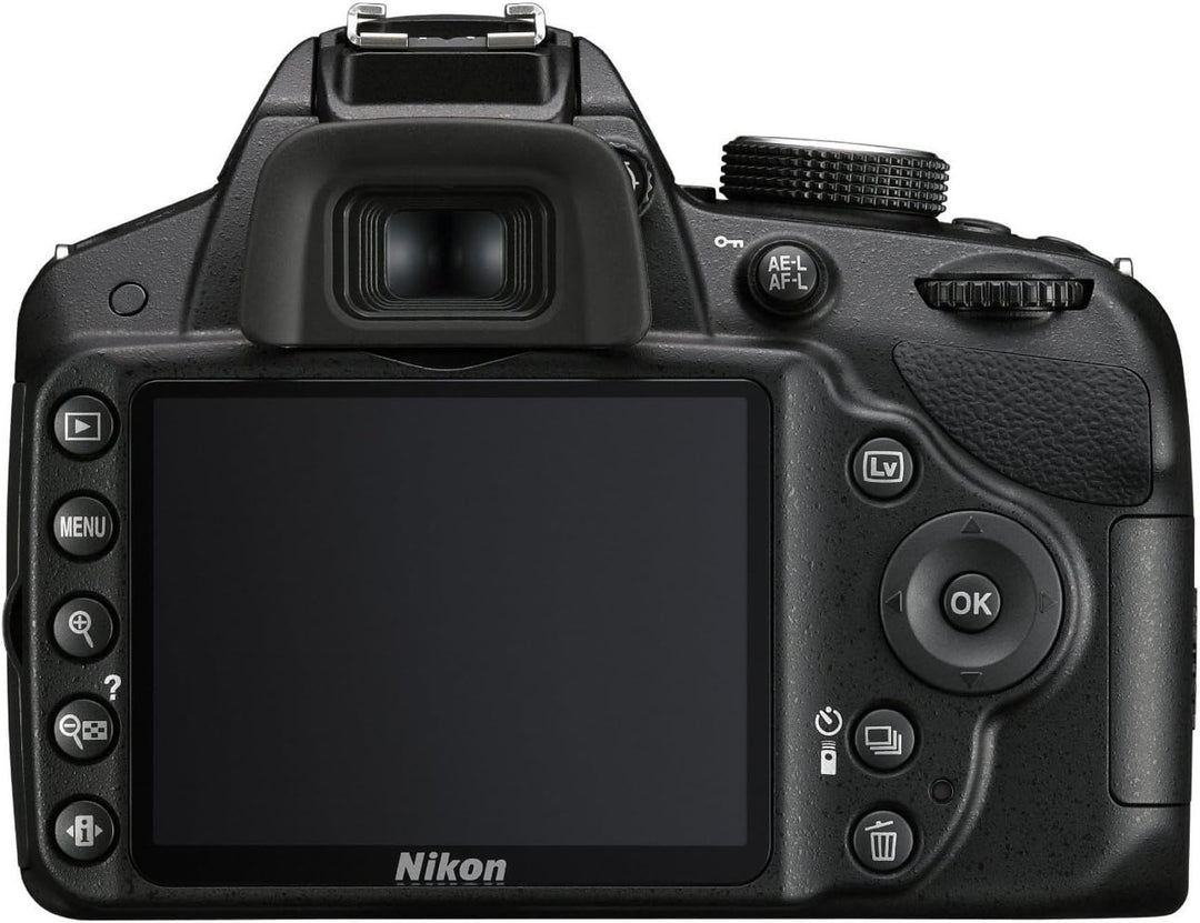 Nikon D3200 SLR-Digitalkamera (24 Megapixel, 7,4 cm (2,9 Zoll) Display, Live View, Full-HD) Kit inkl