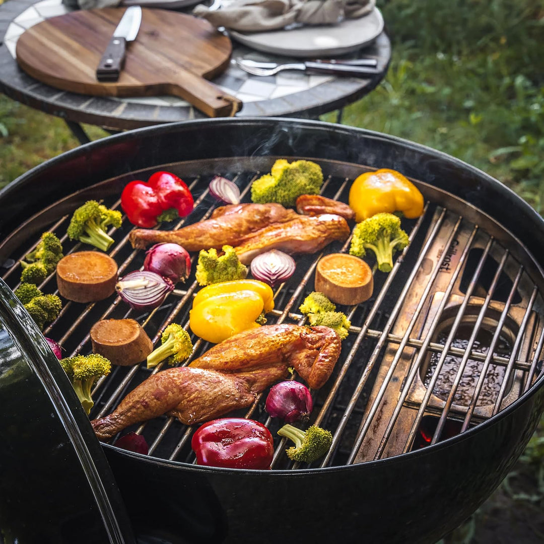 Kugelsmoker für 47cm Weber Kugelgrills - Mach einen Smoker aus deinem Kugelgrill - Edelstahl - Ø 47c