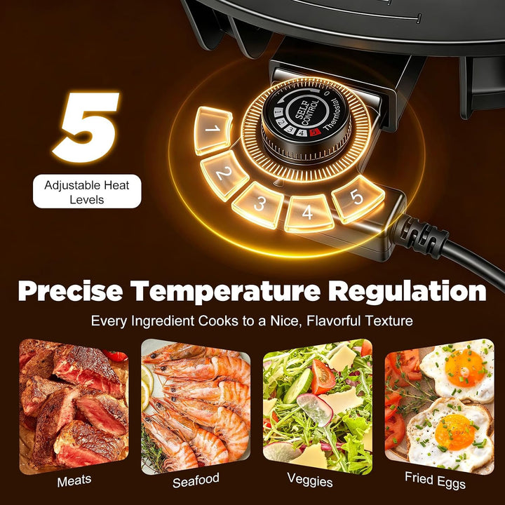 MEHOOSPVN 6L Elektrischer Hot Pot Twin Kochtopf Hot Pot Topf Stieltopf Feuertopf Suppentopf mit Deck