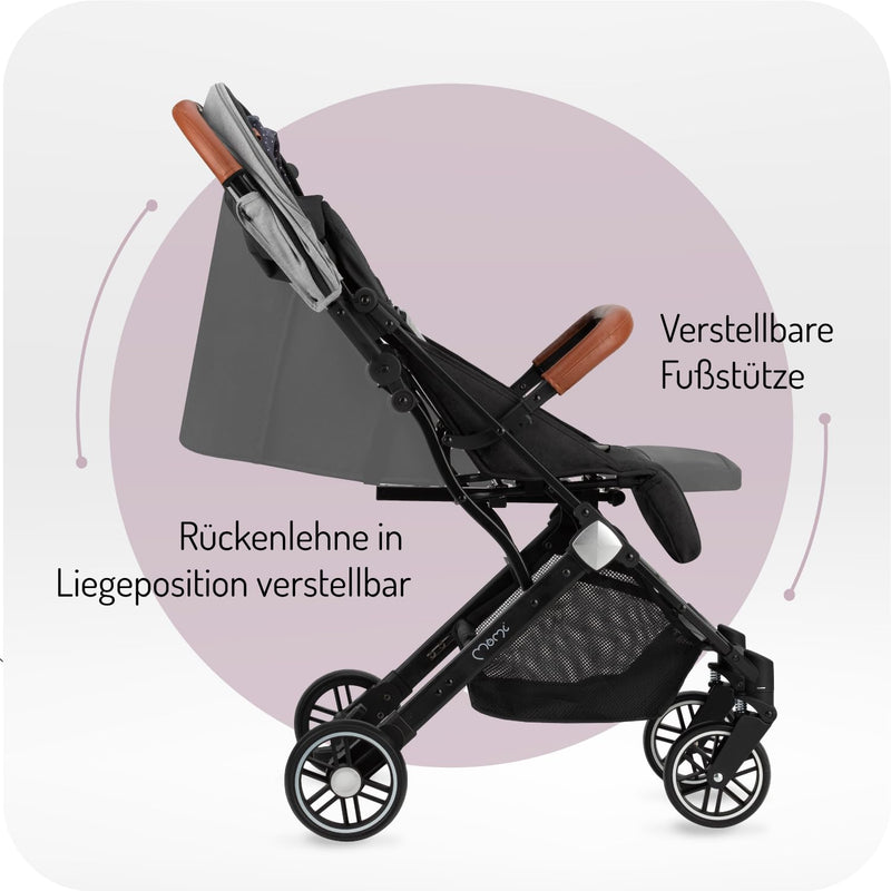 MOMI ESTELLE Kinderwagen für Kinder ab 6 Monat bis zu max. Körpergewicht von 15 kg, H105 x B51 x T75