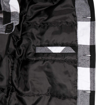 bw-online-shop Lumberjacket Rocky Hemdjacke Lumber Herren Jacke, Schwarz/Weiss