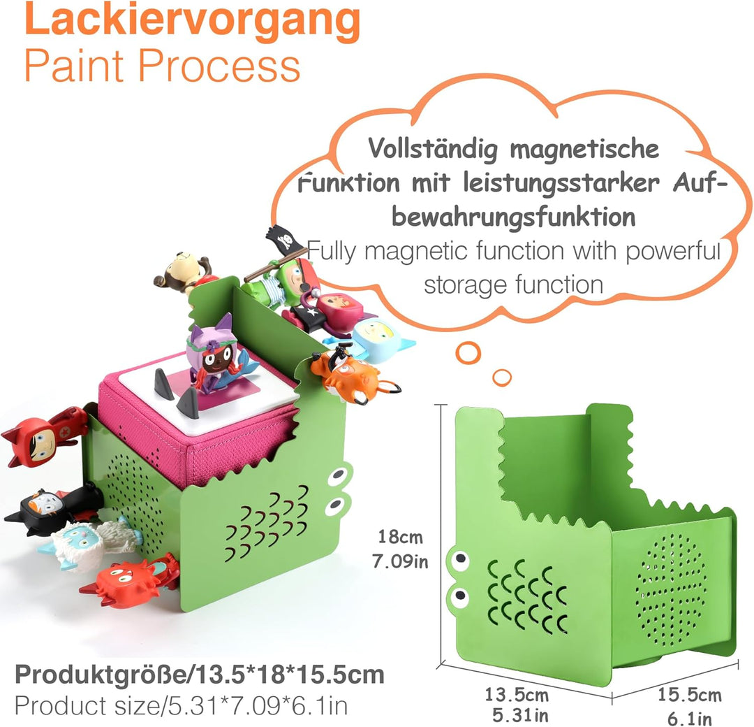 Krokodilform Tonie Regal vollständig magnetisches Toniebox Regal für mehr als 30-35 Figuren + Box To