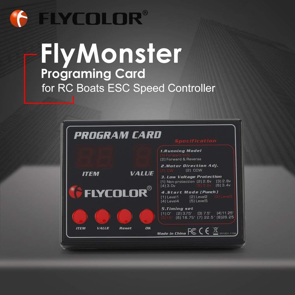 FlyMonster Programmierungskarte für ferngesteuerte RC-Boote Schiff ESC Elektronischer Geschwindigkei