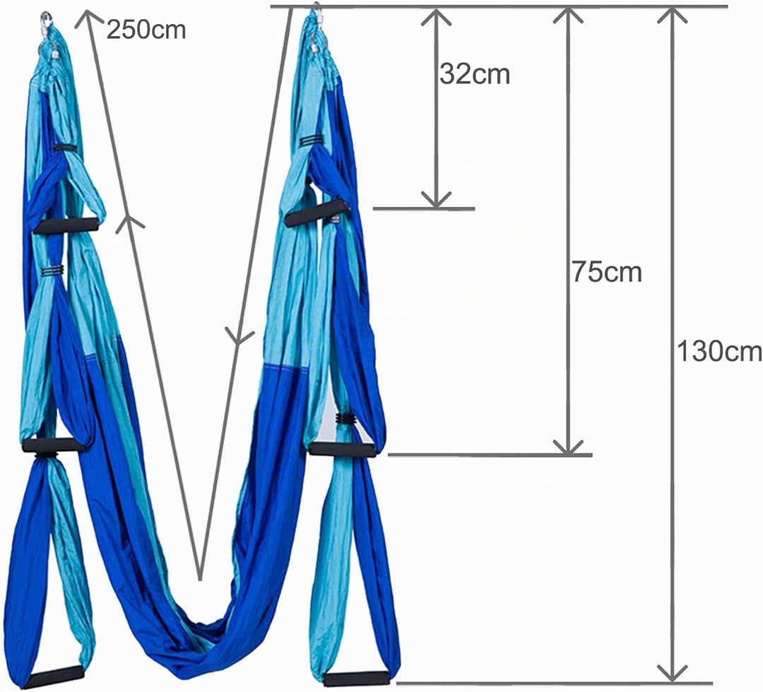 Yoga Hängematte Set Aerial,Aerial Yogatuch,Aerial Yoga Hammock Swing mit Tragetasche und Verlängerun