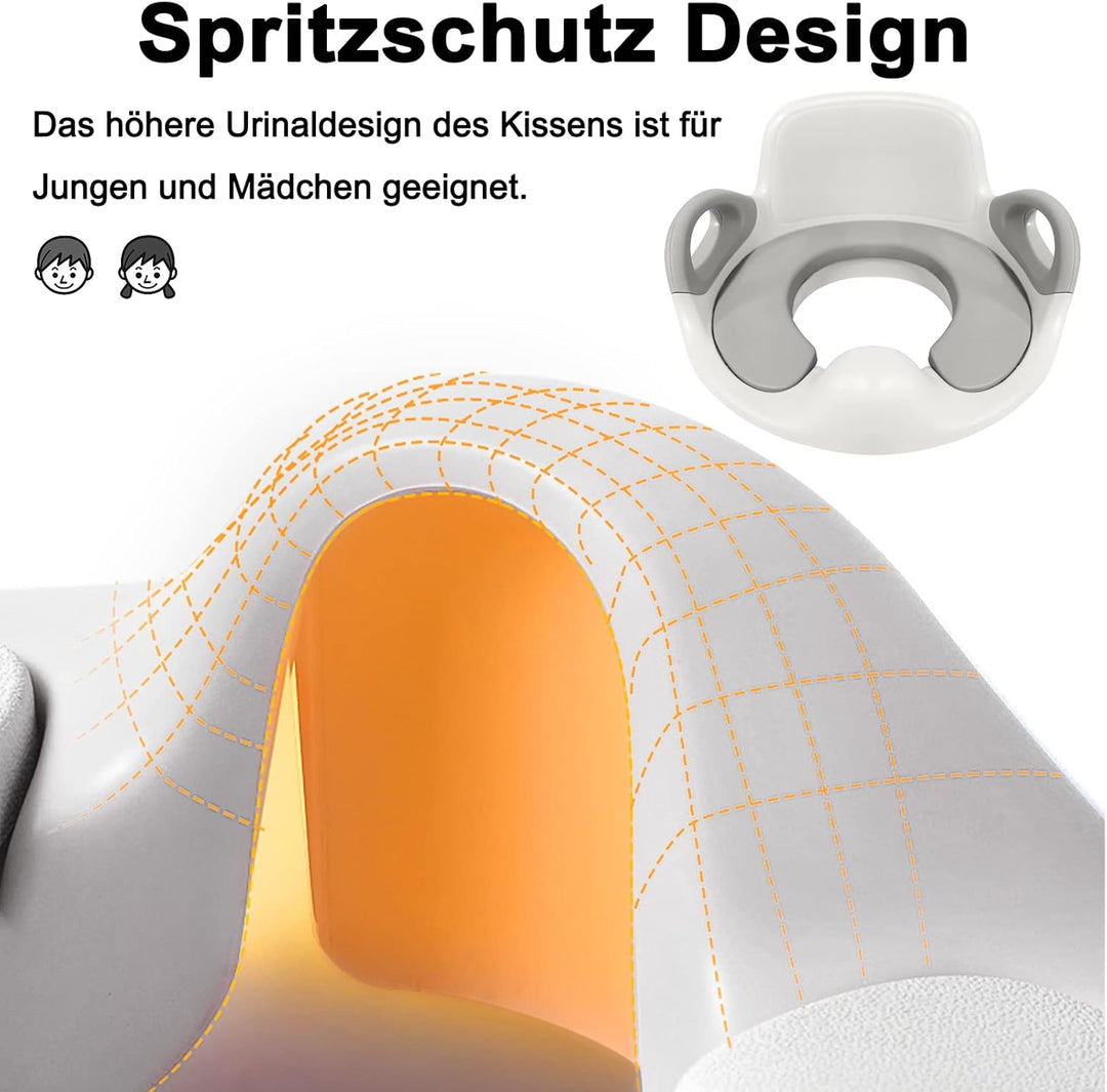 FIVMEN Toilettensitz Kinder Toilettenaufsatz mit PU Gepolstert und Spritzschutz WC Sitz Klositz Toil