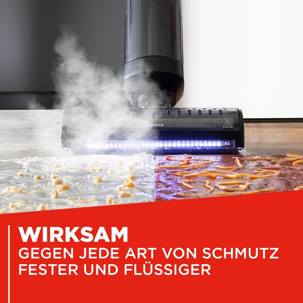Polti Rollysteam WD20 WDEU0004, Bodenwischer mit Dampffunktion, Schwarz