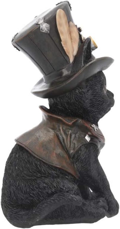 Nemesis Now Cogsmiths Katze 18,5 cm Figur, Kunstharz, Schwarz