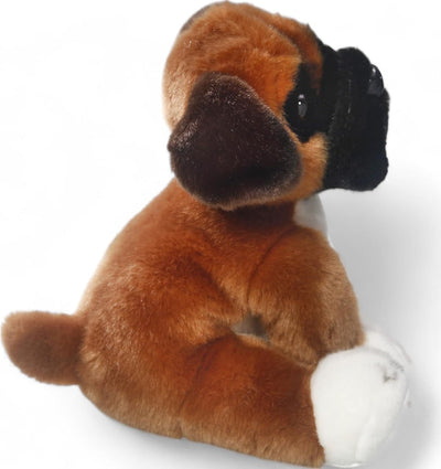 Carl Dick Boxer Hund, Plüschtier, Kuscheltier ca. 25cm 3344 Bo - Braun-schwarz-weiss, Bo - Braun-sch