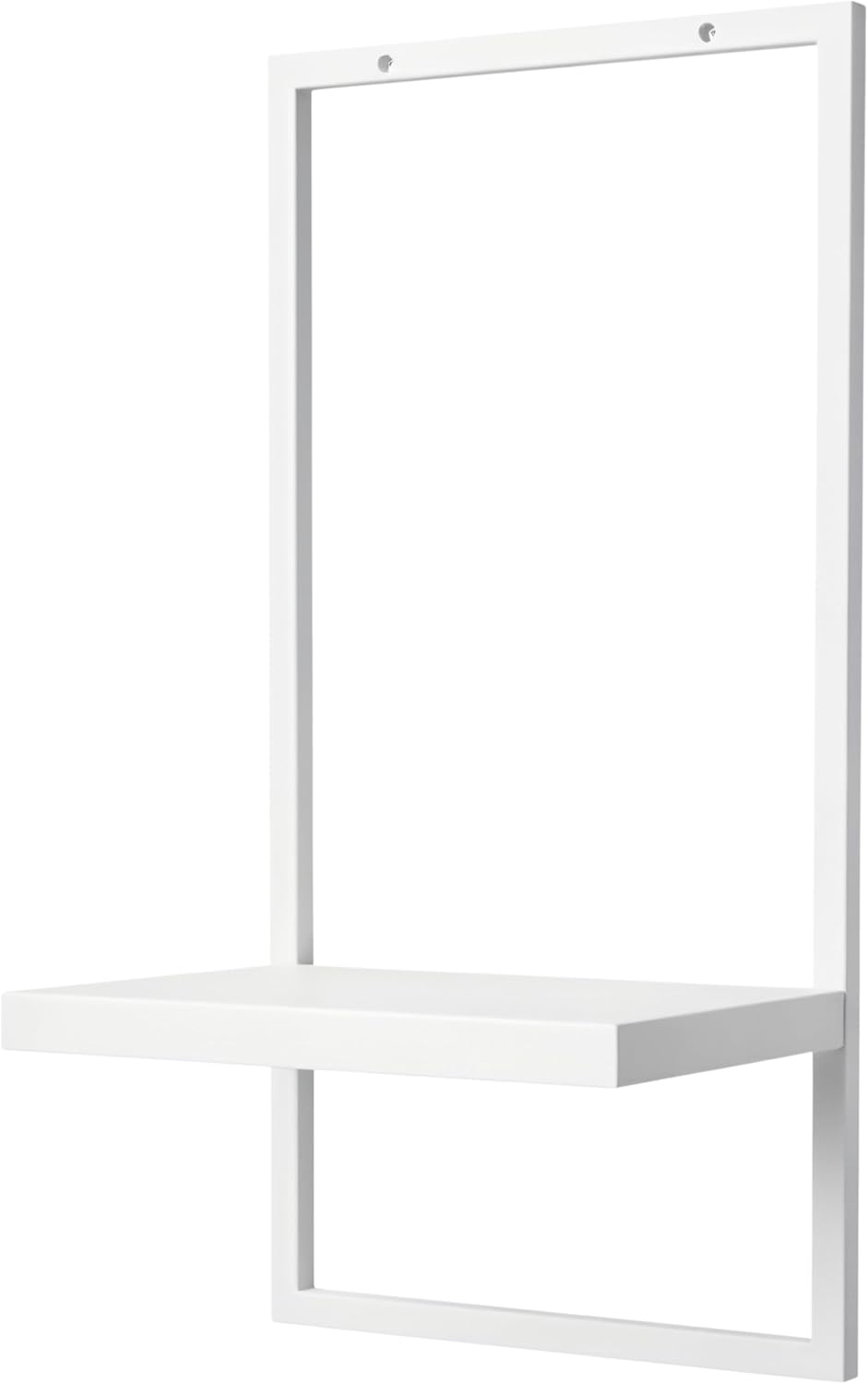 UNO RIPIANI Wandregal aus Metall – modernes Wandboard zur Wandmontage, pulverbeschichtet, 20×21×40 c