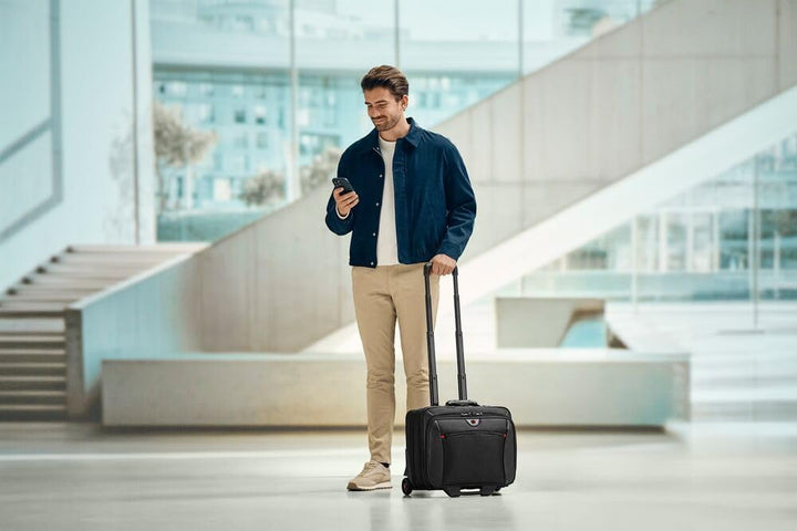 WENGER Potomac 2-TLG Laptop Trolley für Notebook bis 17 Zoll, herausnehmbare Laptoptasche 15 Zoll, 2
