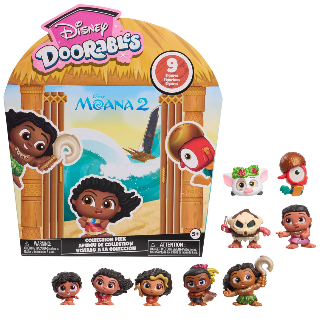 Just Play Disney Doorables Vaiana 2, Sammelfiguren, 9 Exklusive Figuren, Kinderspielzeug ab 5 Jahren