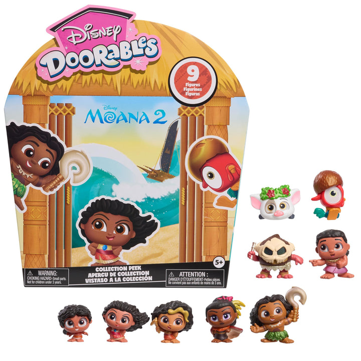 Just Play Disney Doorables Vaiana 2, Sammelfiguren, 9 Exklusive Figuren, Kinderspielzeug ab 5 Jahren