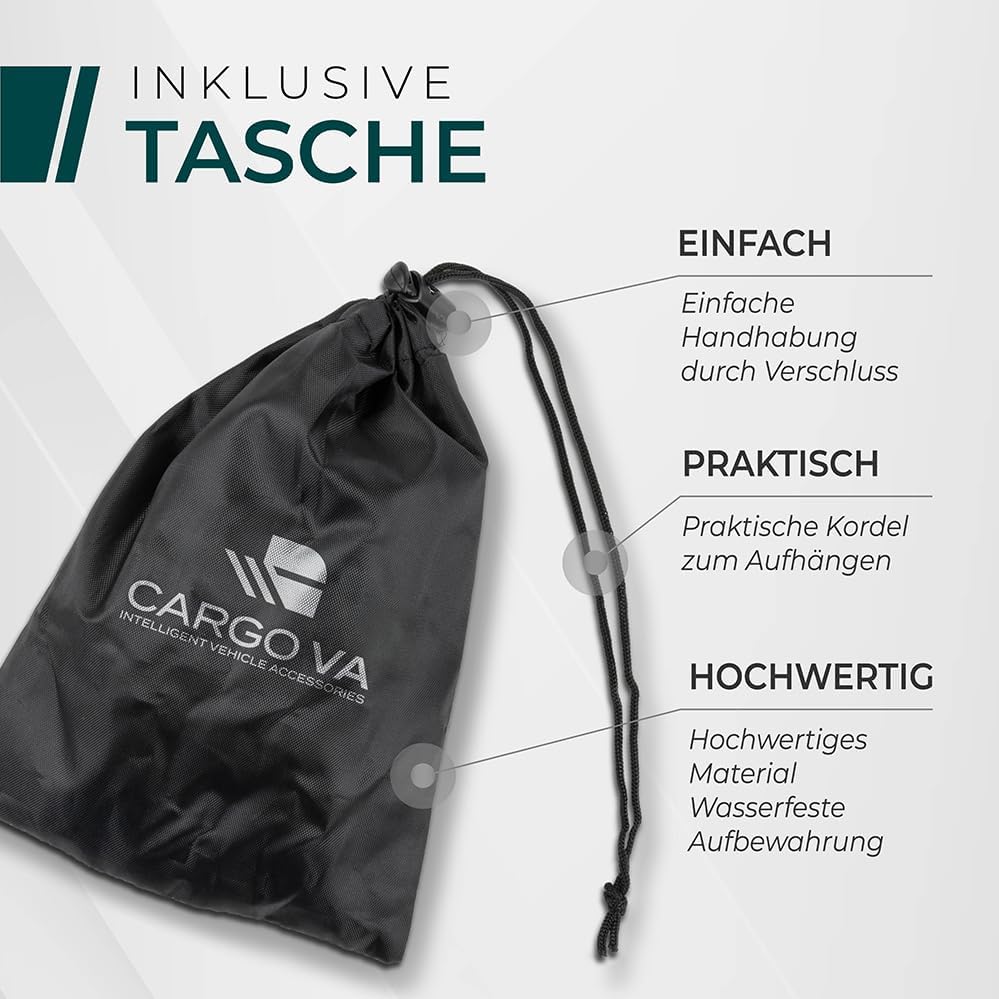 CargoVA® - 20 Spanngummis mit Haken und praktischer Tasche - Expanderhaken für Planen und Netze - Sc
