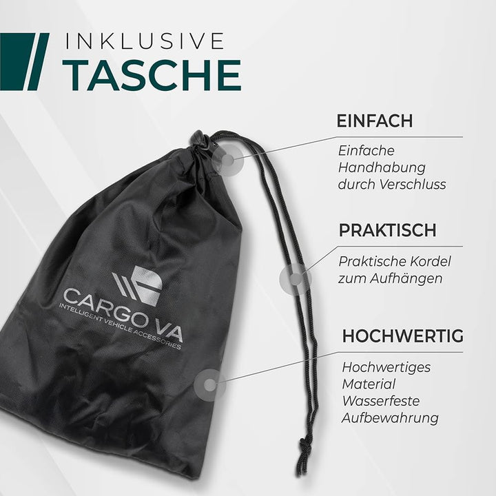 CargoVA® - 20 Spanngummis mit Haken und praktischer Tasche - Expanderhaken für Planen und Netze - Sc