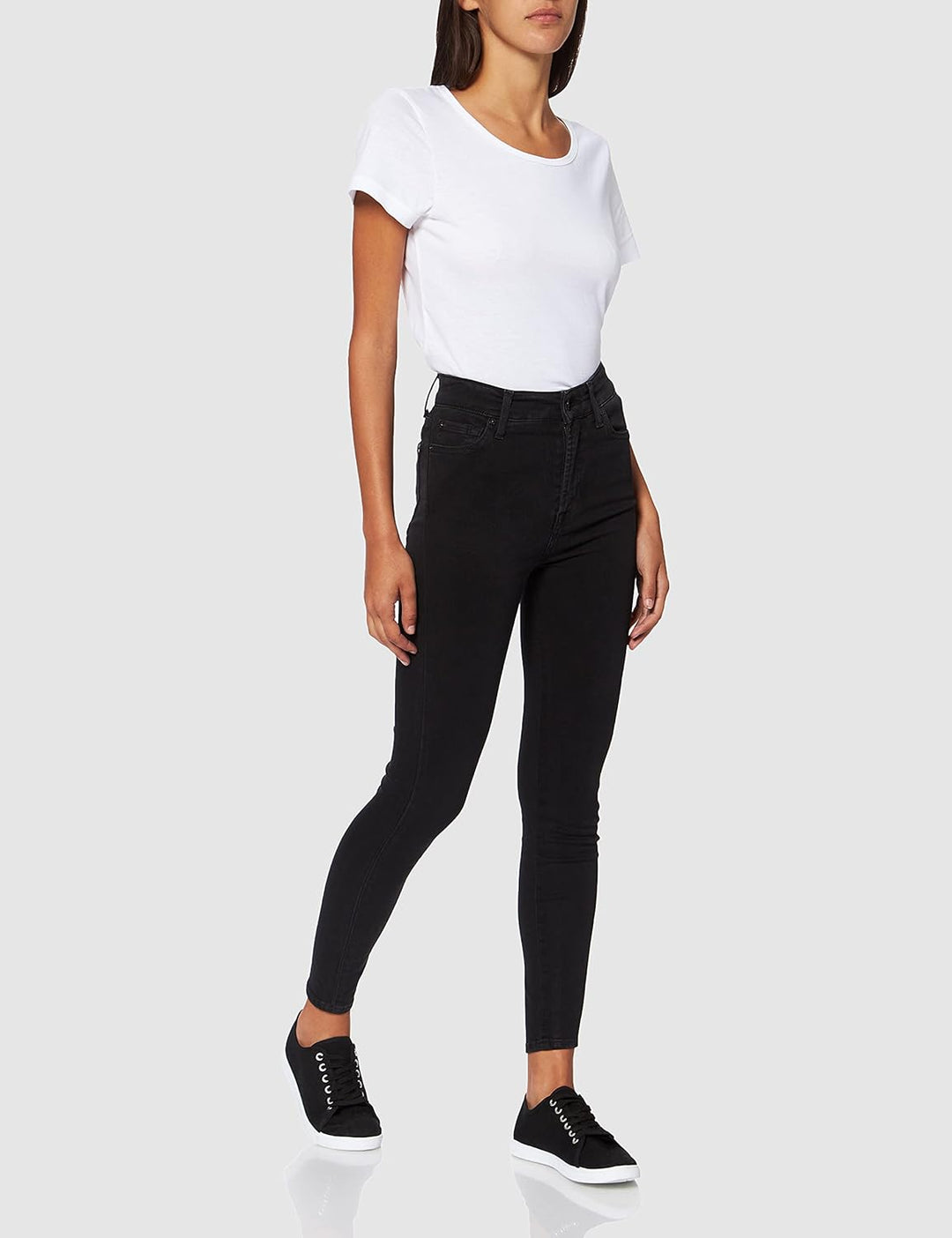 7 For All Mankind Damen Aubrey Jeans 25 Schwarz (Black Lj), 25 Schwarz (Black Lj)