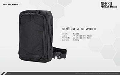 Nitecore NEB30 Schultertasche, Schwarz