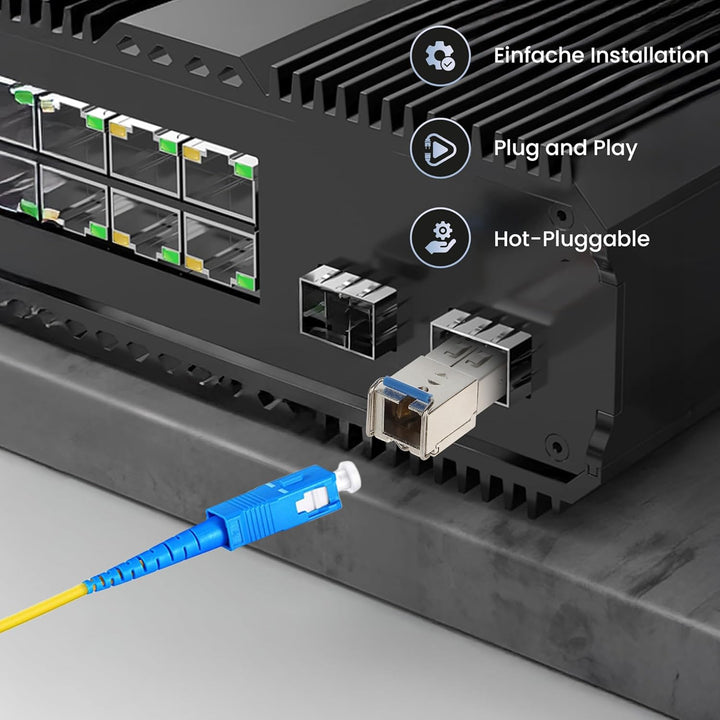 Extralink WDM SFP Modul Singlemode 1.25G SC 1310/1550nm bis 3km – Kompatibel mit Ubiquiti UniFi Netg
