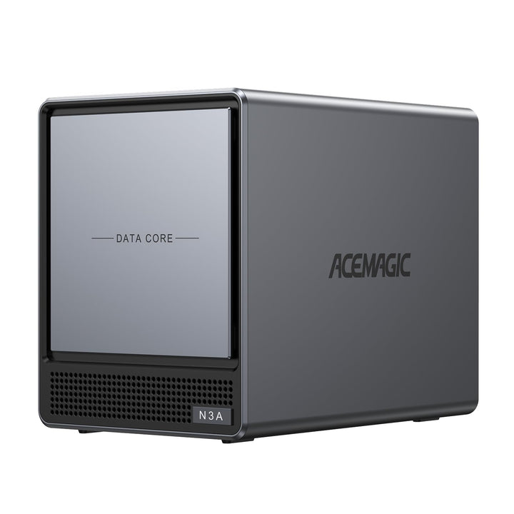 ACEMAGIC N3A NAS Server 4-Bay, AMD Ryzen R2544, 8GB DDR4 & 128GB SSD, 4x3,5" HDD,2xM.2 NVMe, 2,5GbE