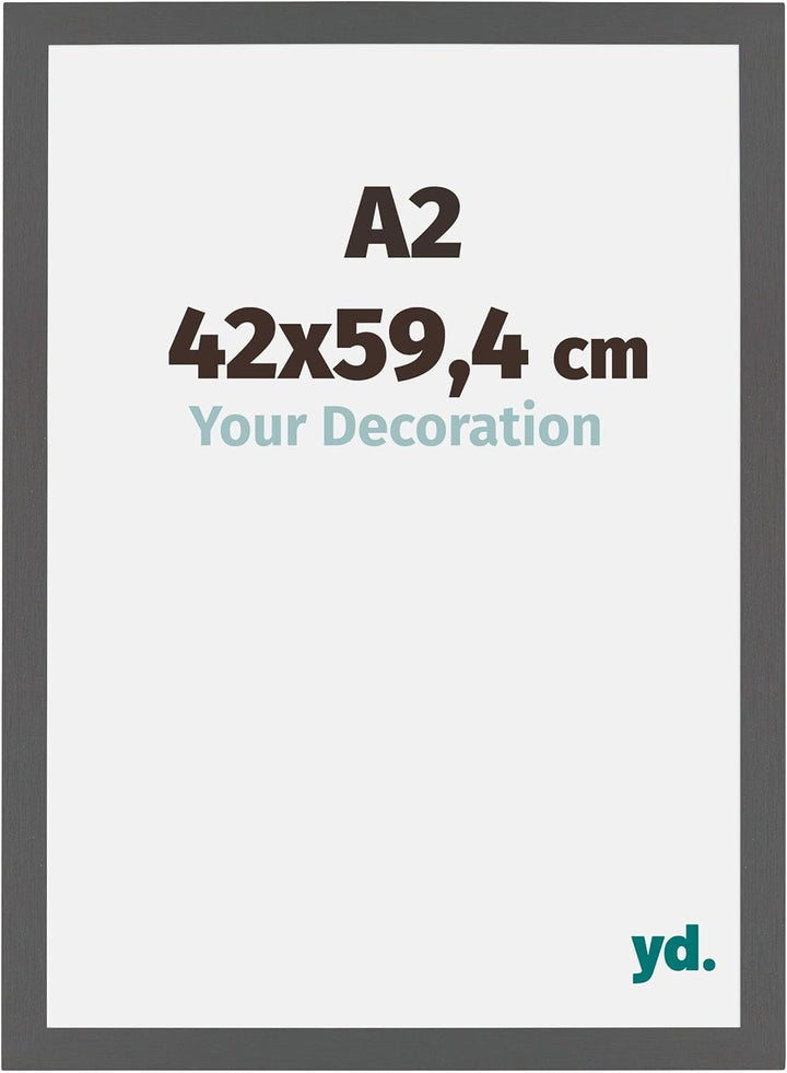 yd. Your Decoration - Bilderrahmen DIN A2 42x59,4 cm - Bilderrahmen aus MDF mit Acrylglas - Antirefl
