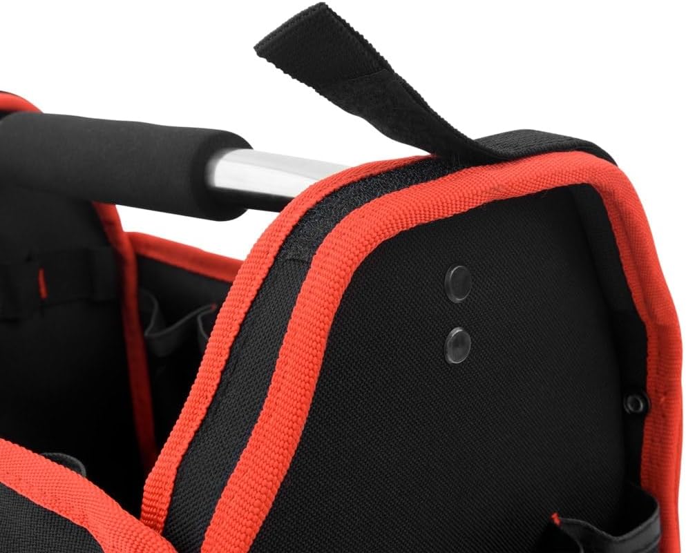 MONZANA® Werkzeugtasche L 33cm mit verstellbarem Schultergurt stabile Tragestange 8 Innen und 13 Aus
