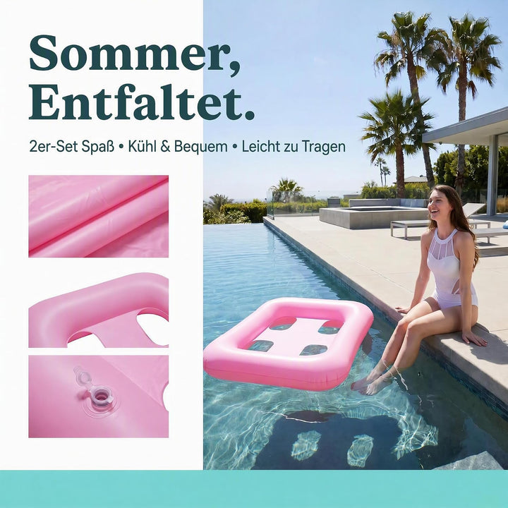 Zouwel 2Pack Pool matratze Erwachsene, schwimmmatratze luftmatratze wassermatratze, halten Cool Sonn