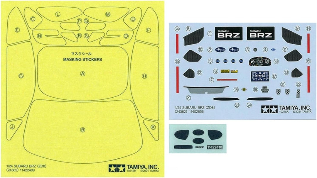 Tamiya 24362 1:24 Subaru BRZ (TD8) -originalgetreue Nachbildung, Modellbau, Plastik Bausatz, Basteln