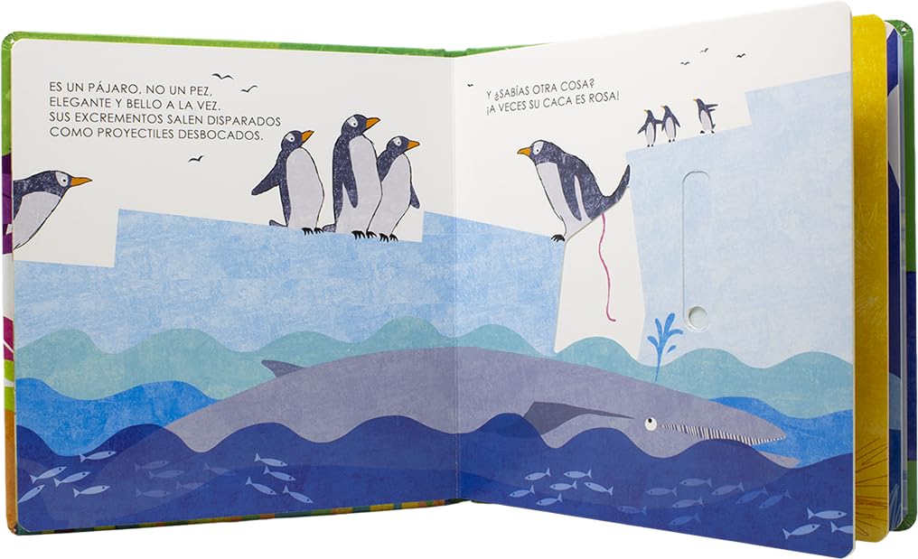 El libro de la caca. ¡Los animales no usan pañales!: Libro de cartón con mecanismos (Libros con meca