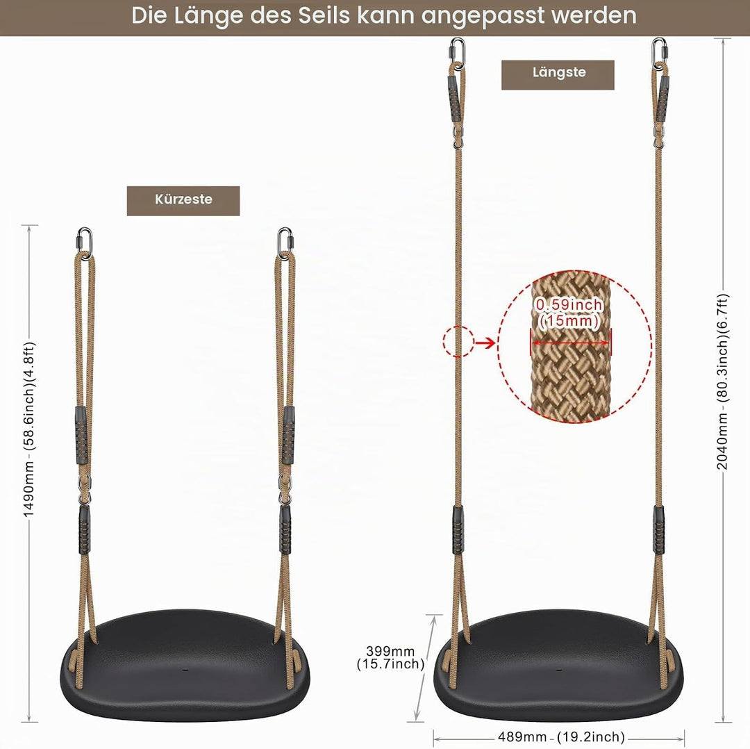 BeneLabel Schaukel Kinder, Indoor Outdoor Babyschaukel Hartgummi Schaukelsitz Spielplatz Gartenschau