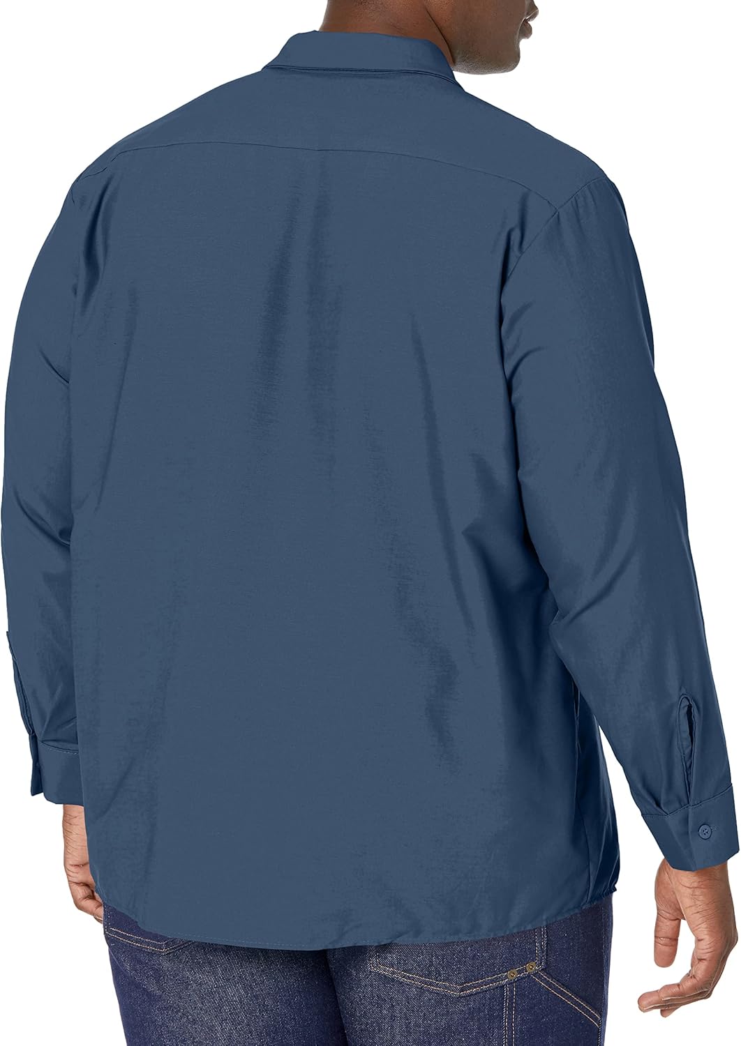 Red Kap Herren Industrial Regular Fit Langarm Button-Down-Arbeitshemd, S Dunkelblau