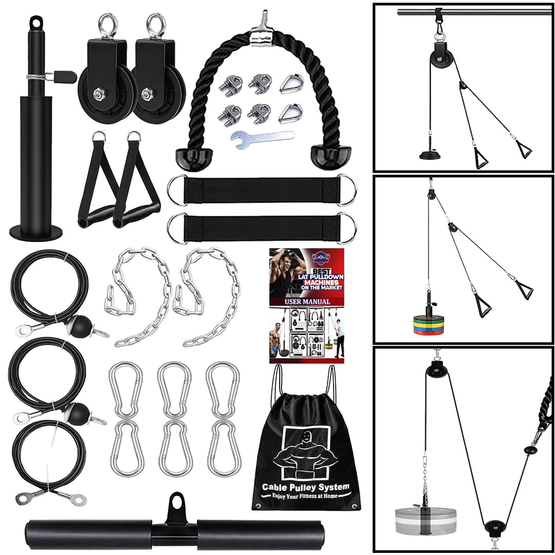Taeku Seilzug-Fitness, Verbesserte Gewicht Seilzugsystem für LAT Pull Down Bizeps Curl Trizeps Armtr