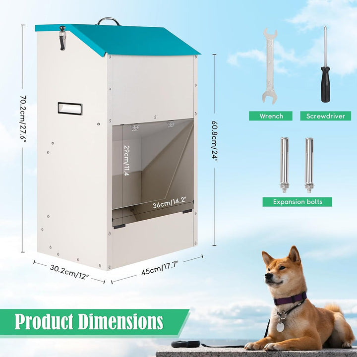 Automatischer Futterspender für Grosse Hunde, Futterspender für Hunde Grosser Rassen, 50lbs Futtersp