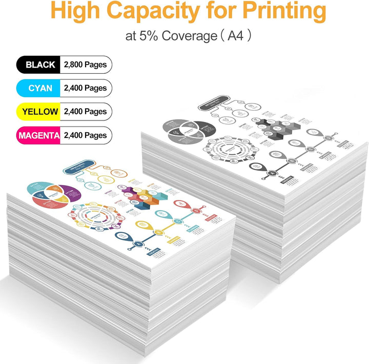 LeciRoba TK-5440 für Kyocera TK5440 TK-5440K TK-5440C TK-5440M TK-5440Y TK5430 TK-5430K TK-5430C TK-
