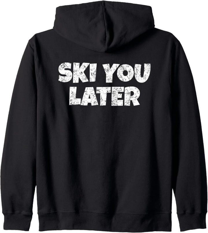 Ski you Later (Vintage/Weiss) Wintersport Kapuzenjacke