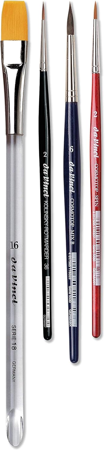 Da Vinci Aquarellpinsel-Set 5260 Serie, Wolle, Braun/Schwarz/Rot, 30 x 30 x 30 cm, 5260