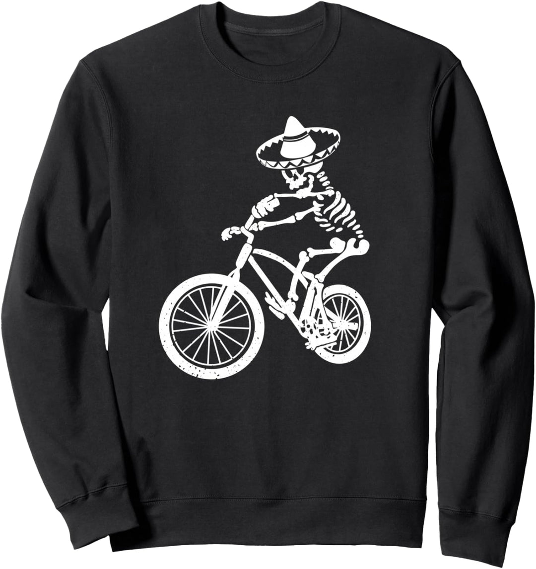 Rennrad Fahrrad Radsportler Skelett Sombrero Sport Radfahrer Sweatshirt