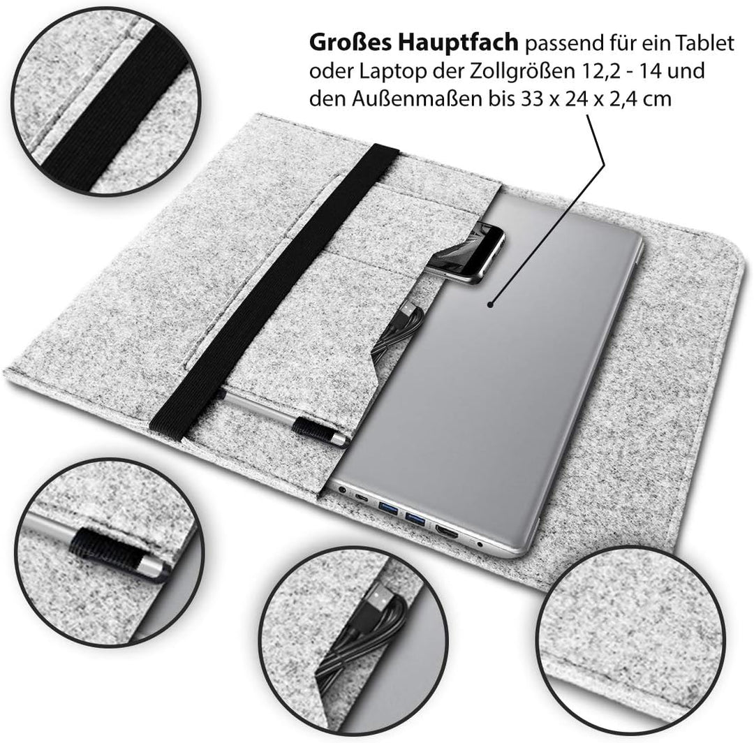 Schutzhülle kompatibel mit Microsoft Surface Laptop 4/5 13,5 Zoll Filz Tasche Sleeve Hülle Laptop Co
