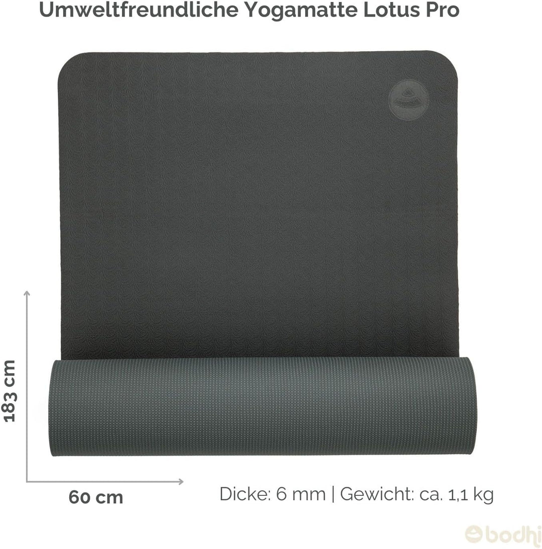 Yogamatte LOTUS PRO, auch für Gymnastik, Pilates und Fitness, weiche und rutschfeste TPE Matte, hypo