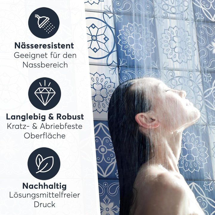 CREATISTO Mosaik Klebefliesen Stickerfliesen Fliesenfolie - Klebe Folie für Wandfliesen I Klebeflies