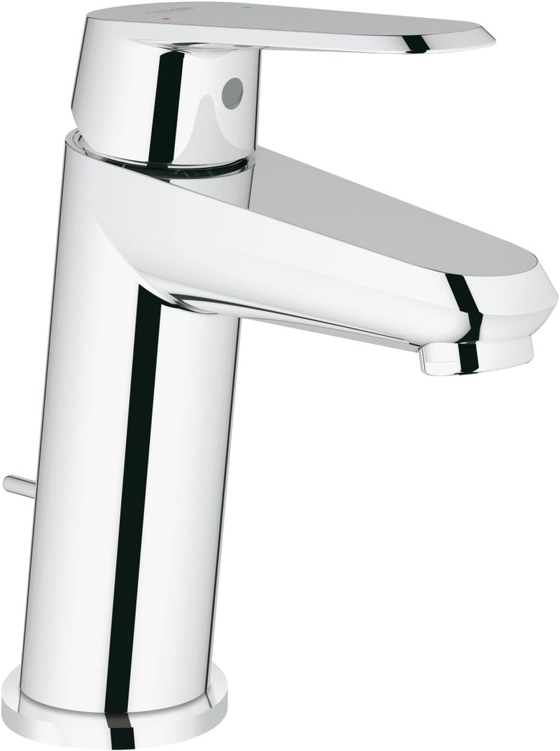 GROHE Eurodisc Cosmopolitan Badarmatur, Zugstange, Standard-Auslauf 23049002, S-Size, Chrom S-Size m