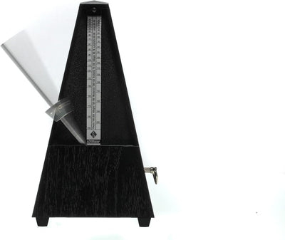 Wittner Metronom 806K Kunststoffgehäuse ohne Glocke Taktell Pyramidenform schwarz, schwarz