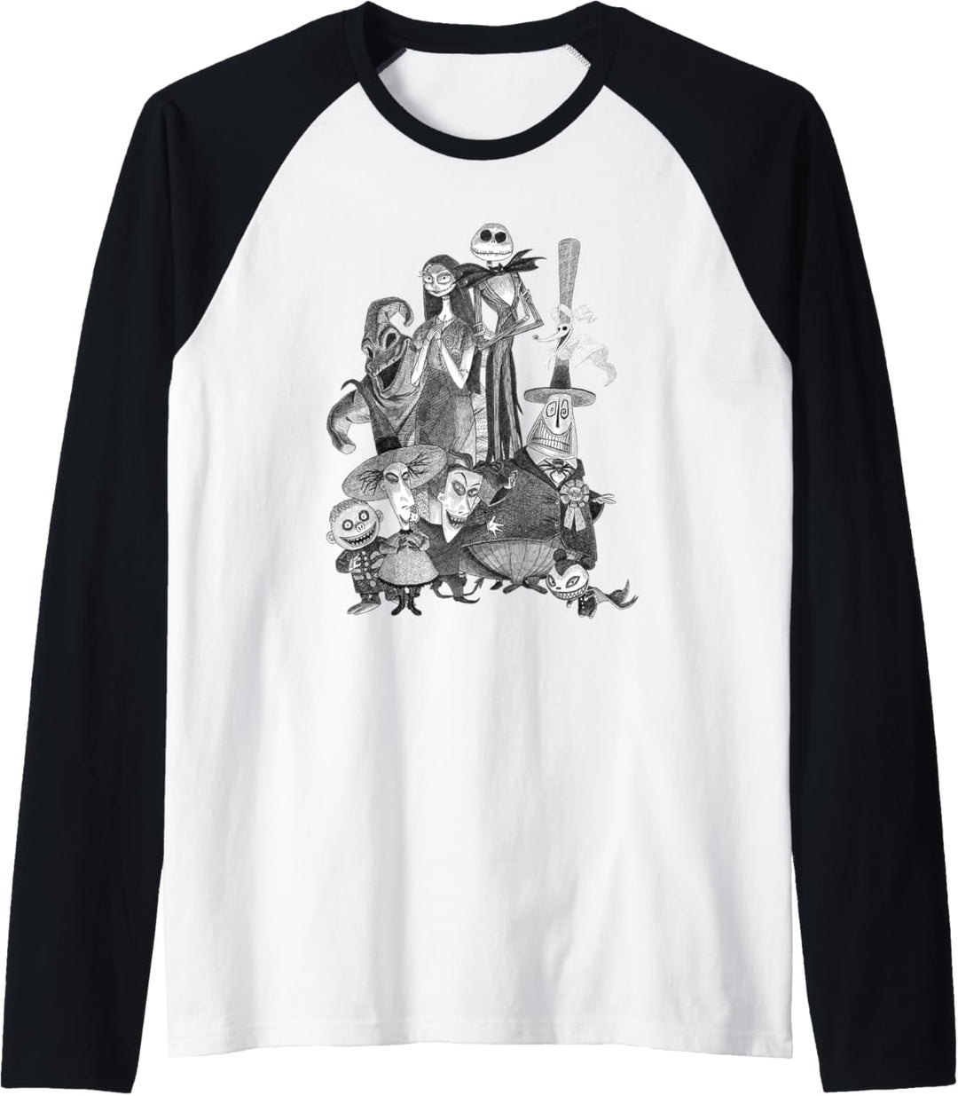 The Nightmare Before Christmas Jack Sally Monster Draw Raglan
