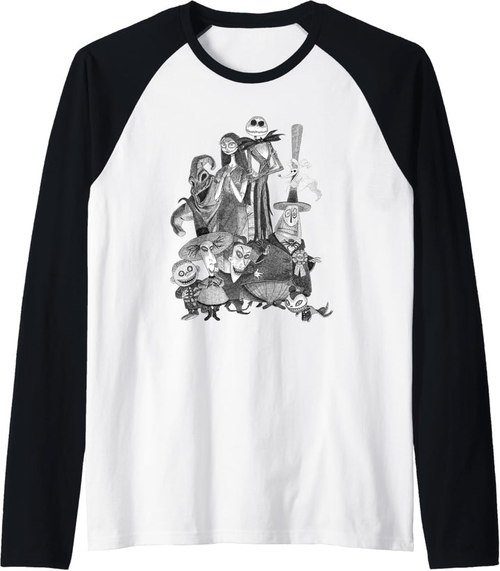 The Nightmare Before Christmas Jack Sally Monster Draw Raglan