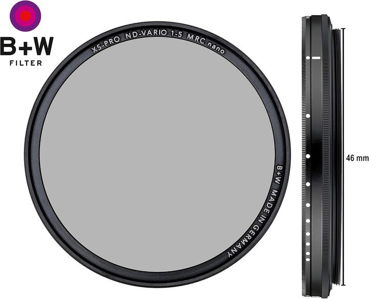 B+W Graufilter ND vario / variabel ND2-32 (49mm, MRC nano, XS-Pro, 16x vergütet, Premium)