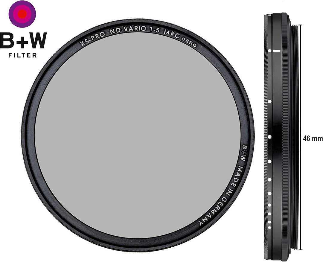 B+W Graufilter ND vario / variabel ND2-32 (62mm, MRC nano, XS-Pro, 16x vergütet, Premium) 62mm XS-PR